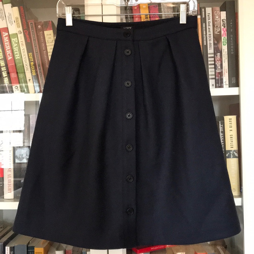 Wool Button Up Jcrew Skirt